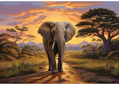 Флис Фототапет ANIMALS Слон